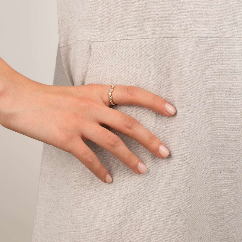 انگشتر طلا دورنگین مارکیز و لونا، حلقه نامزدی و ازدواج، wedding ring